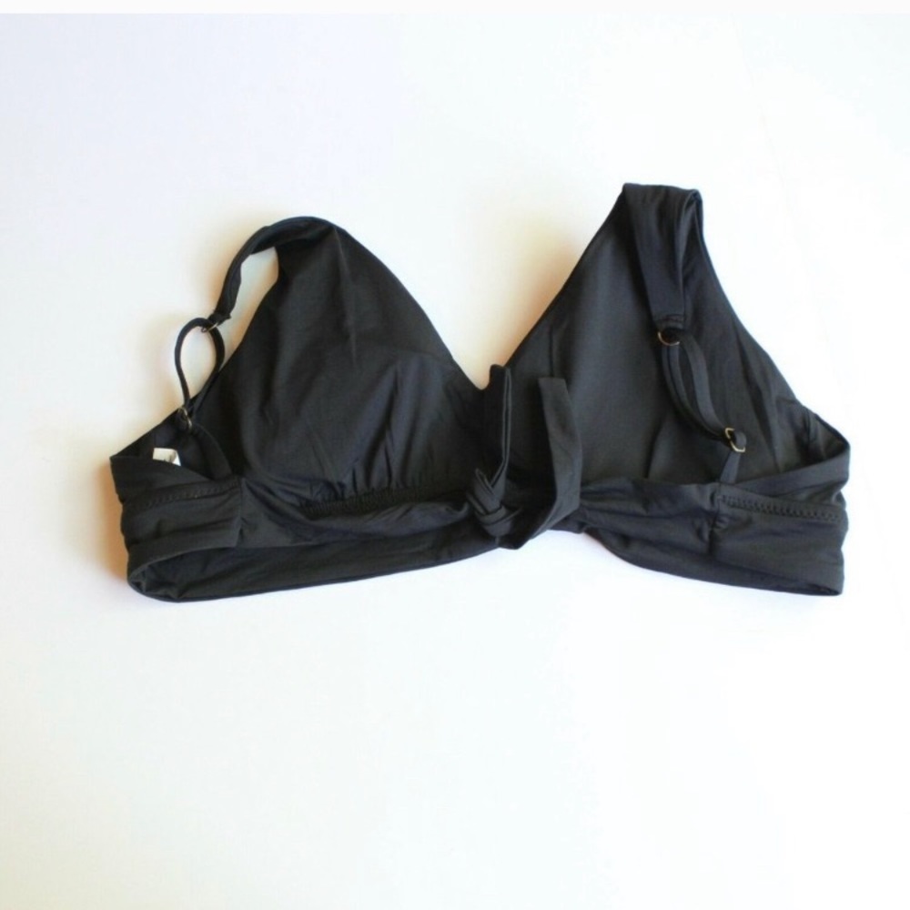 Becca Brooke V Neck Bralette Bikini Top Black D - Picture 2 of 2
